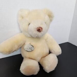 GUND Teddy Bear Pale Stuffed Animal Plush Toy Vintage 1990